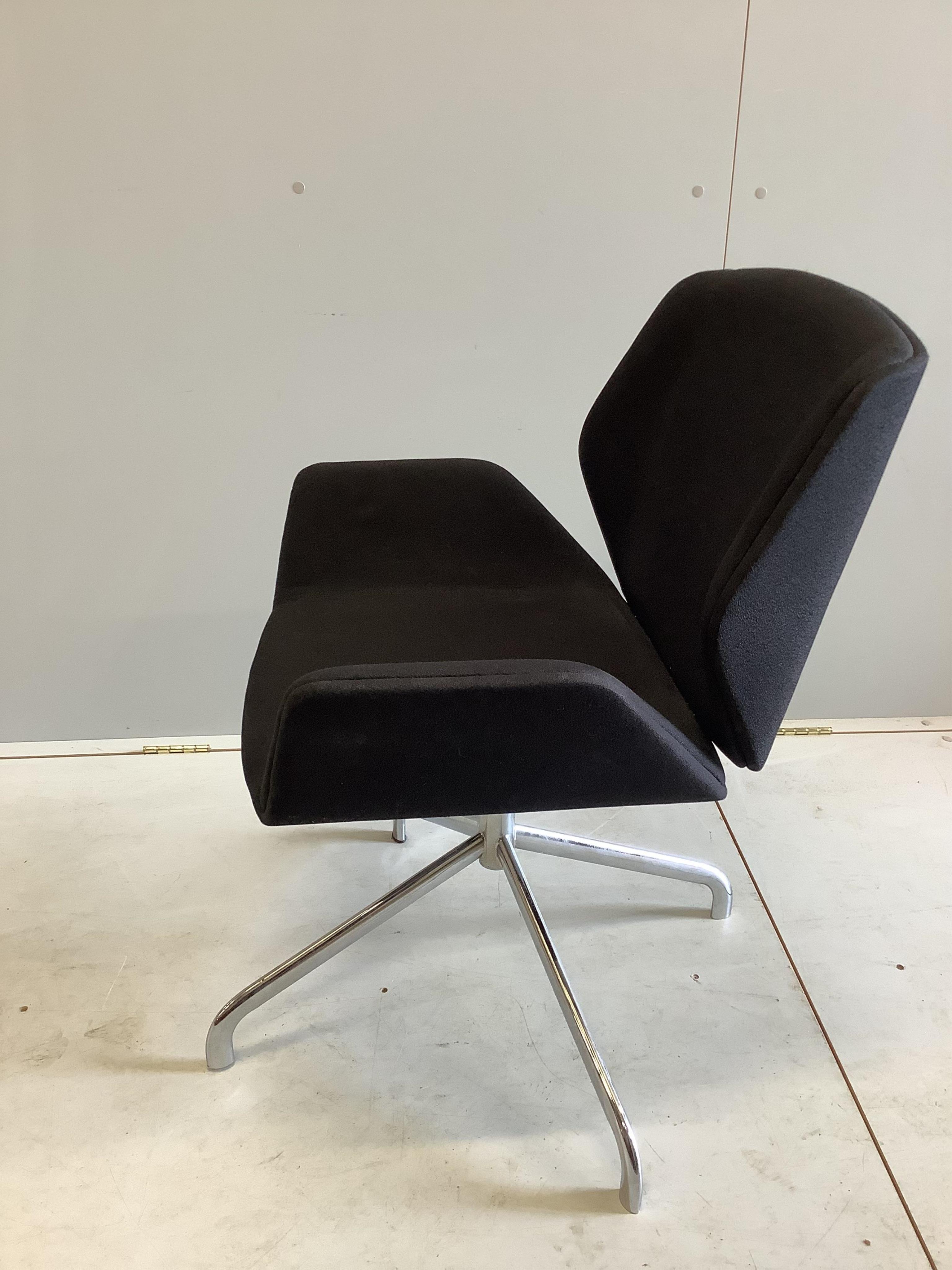 A set of eight Boss Design Ltd 'Kruze' swivel chairs, width 62cm, depth 56cm, height 82cm